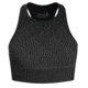 Smartwool Intraknit Crop Bra - Womens, Black Heather, Extra Small, SW016848A521-XS