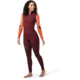 Smartwool Intraknit Thermal Merino Base Layer Colorblock 1/4 Zip - Womens, K17 Black Cherry, Large, SW016456K17L