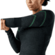 Smartwool Intraknit Thermal Merino Base Layer Crew - Womens, Charcoal/Zen Green, Small, SW019284Q24100S000