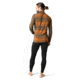Smartwool Merino 250 Baselayer Pattern 1/4 Zip - Mens, Military Olive Mountain Scape, 2XL, SW016357E29-XXL