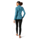 Smartwool Merino 250 Baselayer Pattern 1/4 Zip - Womens, Wave Blue Traced Dahlia, Small, SW016375E39-S