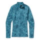 Smartwool Merino 250 Baselayer Pattern 1/4 Zip - Womens, Wave Blue Traced Dahlia, Small, SW016375E39-S