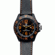 Smith and Wesson Water Resistant EGO Watch w/ Leather Strap, 52mm, Black/Orange SWW-LW6058