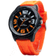 Smith and Wesson Water Resistant EGO Watch w/ Silicon Strap, 50mm, Orange/Black SWW-LW6083