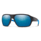 Smith Deckboss Sunglasses, Matte Black Blue Frame, ChromaPop Glass Polarized Blue Mirror Lens, 204066DOF63QG
