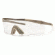 Smith Elite Aegis Echo II Compact Eyeshields,Tan 499 Frame,Clear/Gray Lens AECHACT49915-2R