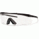 Smith Elite Aegis Echo II Asian Fit Eyeshields,Black Frame,Clear/Gray Lens AECHABK15-2RA