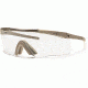 Smith Elite Aegis Echo II Eyeshields,Tan 499 Frame,Clear/Gray Lens AECHAT49915-2R