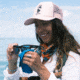 Smith Joya Sunglasses, Opal Fade Frame, ChromaPop Polarized Opal Mirror Lens, 204315LJT56QG