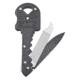 SOG Specialty Knives &amp; Tools Double Key Tool - Knive And File, 1.5in 5Cr13Mov Steel Drop Point Blade, Stainless Steel Black Handle, KEY401CP