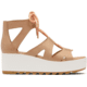 Sorel Cameron Flatform Lace Wedge Sandals Leather - Womens, Honest Beige/Gum 17, 9.5 US, 1999101-246-9.5