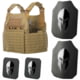 Spartan Armor Systems Achilles NIJ Certified AR550 Package, Small/Extra Large, Coyote Brown, Adjustable, SA-AR550PKG-AC-CB-FC-SP