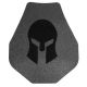 Spartan Armor Systems AR550 Steel Core Body Armor Swimmers Cut Set Of Two, Single Curve, Base Coat, Black, 10x12, SAS-AR5501012-SW