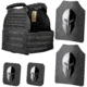 Spartan Armor Systems Legion XL And Omega AR500 Body Armor Package, 2XL/4XL, Black, Adjustable, SA-AR500PKG-LEGION-XL-BK-SP