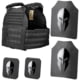 Spartan Armor Systems AR500 Body Armor Level III Legion Gen 2 Package, Shooters Cut, Single-Curved, Base Coat Protection, Black, SAS-AR500PKG-LEGION-BK-KIT