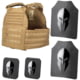 Spartan Armor Systems AR500 Body Armor Level III Legion Gen 2 Package, Shooters Cut, Single-Curved, Base Coat Protection, Coyote Brown, SAS-AR500PKG-LEGION-CB-KIT