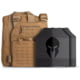 AR500 Body Armor Level III Tactical Response Kit, ATC, Base Coat, Coyote Brown, Medium-Extra Large, SAS-AR500PKG-TRK-CB-ATC-KIT