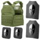Spartan Armor Systems Shooters Cut And Omega AR500 Body Armor Package, Small/Extra Large, OD Green, Adjustable, SA-AR500PKG-SHPC-OD-SP