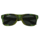 Spectrum Sunglasses Kalama S104BK Sunglasses, Green Stripe FRAME, Black Lens SSGS104BK
