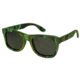 Spectrum Sunglasses Kalama S104BK Sunglasses, Green Stripe FRAME, Black Lens SSGS104BK