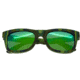 Spectrum Sunglasses Kalama S104GN Sunglasses, Green Stripe FRAME, Green Lens SSGS104GN