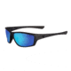 Spiderwire SPW008 Sunglasses, Black Frame, Blue Mirror (Grey Base) Lens 1479121