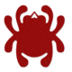 Spyderco Mirror Decal Bug - Red, Red STK3