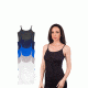 Womens Camisol - 6pk - Black, Blue, Charcoal, Grey, Navy, White, Multicolor, Large