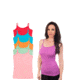 Womens Camisol - 6pk - Hemlock, Radiant Orchid, Scuba Blue, Strawberry Ice, Tangerine, Tomato, Multicolor, Large