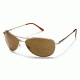 Suncloud Patrol Sunglasses with Gold Frames, Brown Lenses