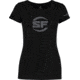 SureFire SF Button Logo T-Shirt - Women's, 100% Cotton, Black, Large SST-SFBW-BK-L