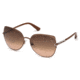 Swarovski SK0066 Sunglasses - Shiny Light Brown Frame Color, Gradient Brown Lens Color