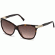 Swarovski SK0137 Sunglasses - Dark Havana Frame Color, Gradient Brown Lens Color