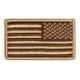 Tac Shield American Flag Patch Coyote, Reverse 03803