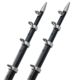 TACO Marine 15' Telescopic Outrigger Poles HD 1-1/2" - Black/Silver, OT-0542BKA15-HD