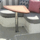 TACO Marine 28.625in High Table Pedestal Post For 3in Base And Support Ribbed, Z76-9271VEL28.63-1