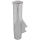 TACO Marine Flared Weld-On Rod Holder 9-3/4"L x 1-3/4"ID - White Liner Polished Finish - 3/8" Coped Blade 59552