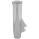 TACO Marine Flared Weld-On Rod Holder 9-3/4"L x 1-3/4"ID - White Liner Polished Finish - 3/8" Coped Blade, F31-2230BXY-4A