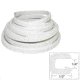 TACO Marine Flexible Vinyl Trim - 1/4" Opening x 1/2"W x 25'L - White 49552