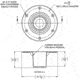 TACO Marine Surface-Mount Pedestal Table Base For 2.375in Post 7.06in Base, Z10-4085BLY60MM