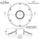 TACO Marine Surface-Mount Pedestal Table Base For 2.375in Post 9.875in Base, Z10-4075BLY60MM