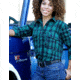 Tactica Proud To Protect Plaid Flannel Shirt, Green, XXL, TTSHRAW18M406013GNXXL