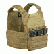 Vanguard Plate Carrier Set w/ Standard Cummerbund, Coyote Tan, XL