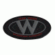 Team Wendy 'W'' Logo Patch 2in x 3in, Black, C390-BK-2