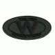 Team Wendy 'W'' Logo Patch 2in x 3in, Green, C390-RG-2