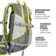 TETON Sports Pursuit 2000 Backpack, Grey, 33L, 1200