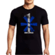 Thin Blue Line 1* Asterisk Classic T-Shirt - Mens, Large, Black, 1AS-BIG-BLACK-L