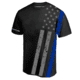 Thin Blue Line Athletic T-shirt - All-over, - SUB-TBL-SHIRT-L