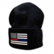 Thin Blue Line Beanie - Dual Line American Flag, Thin Red Line - DUAL-BN-BLACK