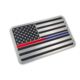 Thin Blue Line Dual Flag Car Emblem, Red/blue - DUAL-CAR-EMBLEM
